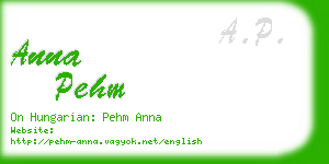 anna pehm business card